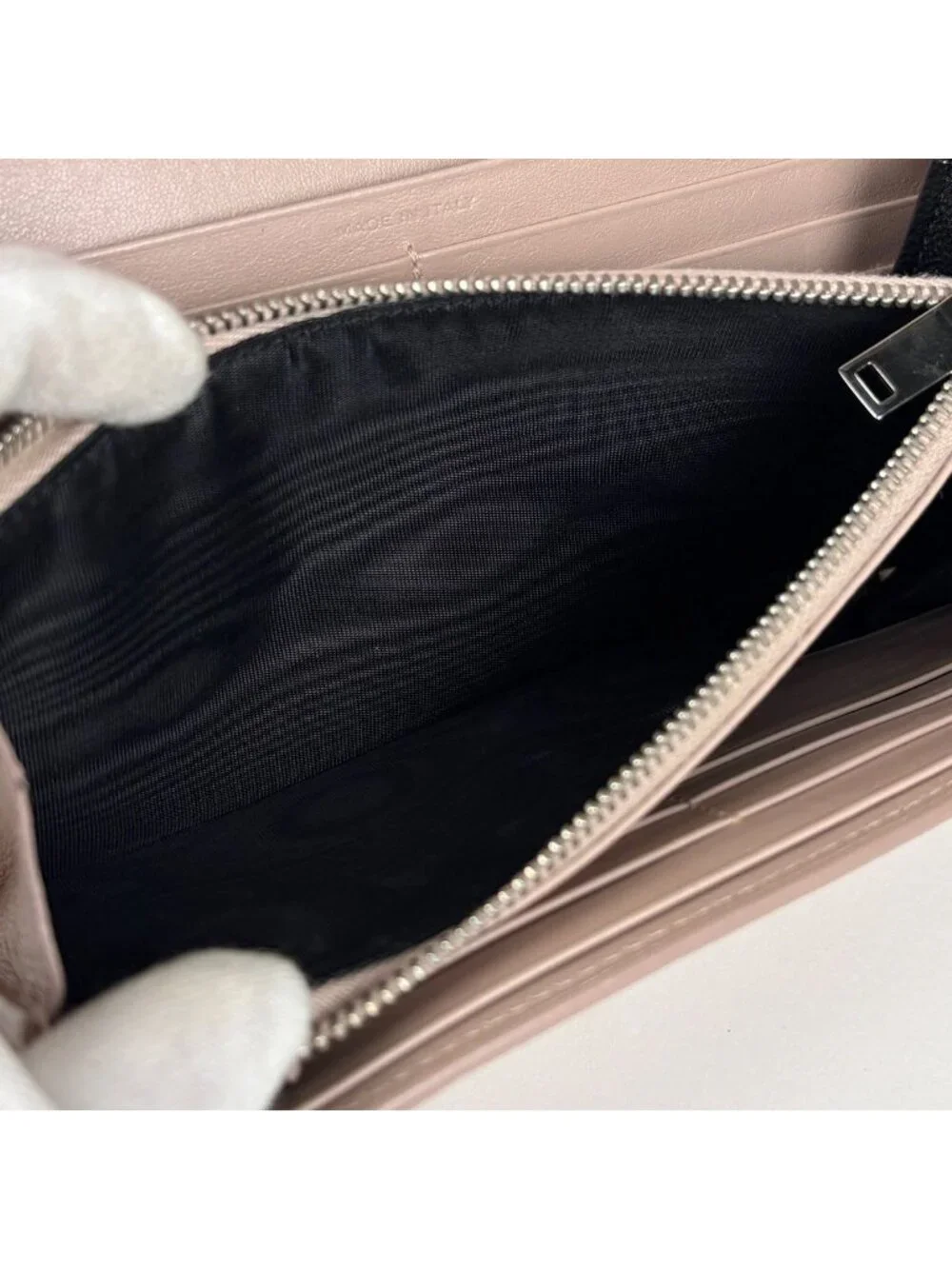 Saint Laurent Logo Bifold Wallet Leather Pink - Picture 7 of 8